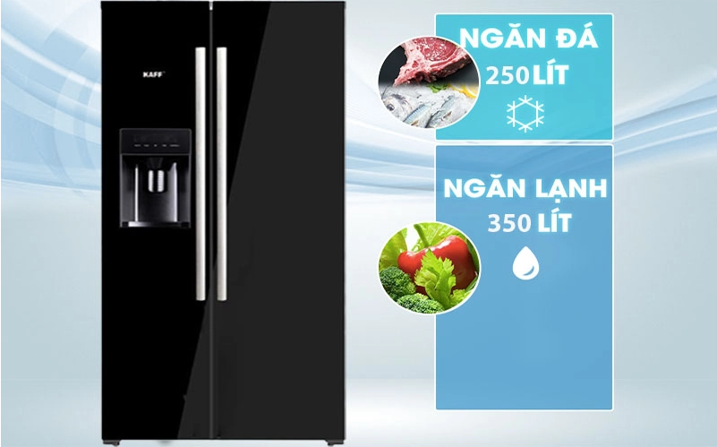 Tủ Lạnh Kaff KF-SBS600GLASS - Bếp Đức Thanh